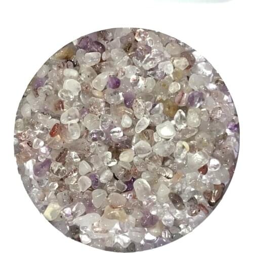 Natural super seven stone fishbowl vase flower pot decoration geomancy energy