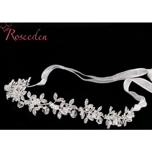 New Clear Crystal Bridal Wedding bridal headbands Metal Rhinestone Leaf Tiaras Crown for Women Freeshipping RE198B