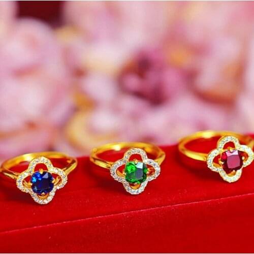 Exquisite Round Cut Zircon Engagement Ring Band Yellow Gold Filled Bridal Womens Ring Beautiful Gift