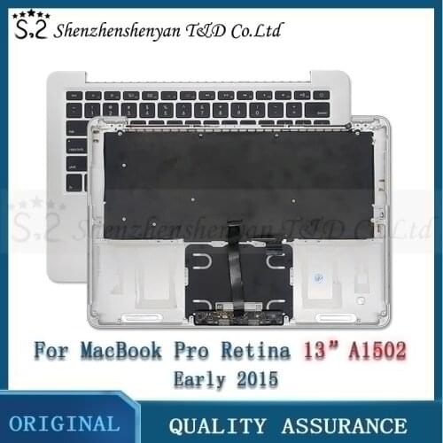 Original A1502 Top Case For Apply MacBook Retina Pro 13” Topcase with Trackpad and US UK English Keyboard 2015 Year