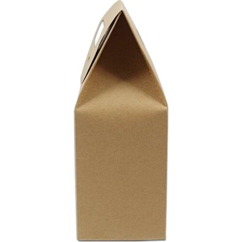 25Pcs/Lot 10.5*15+6cm Bottom Kraft Paper Stand Up Bags With Rectangle Clear Window Nuts Pack For Event Doypack Pouch With Handle