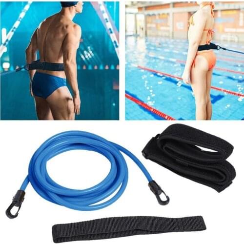 Adjustable Swim Training Resistance Elastic Belt Swimming Exerciser Safety Rope Latex Tubes Various Specifications Styles