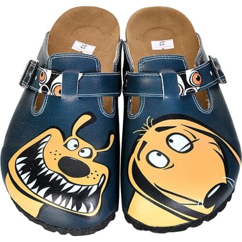 Digital Edition orange dog design womens sabo slippers New Season Casual Sandals Soft Soled Woman Man Kids Shoes Summer Beach