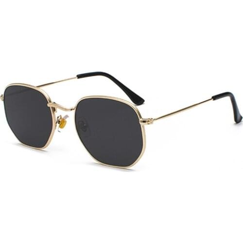 Hot Vintage Sunglasses Women Luxury Summer Eyewear Men Square Metal Frame Sunglasses Pilot Mirror Classic Retro Sun Glasses