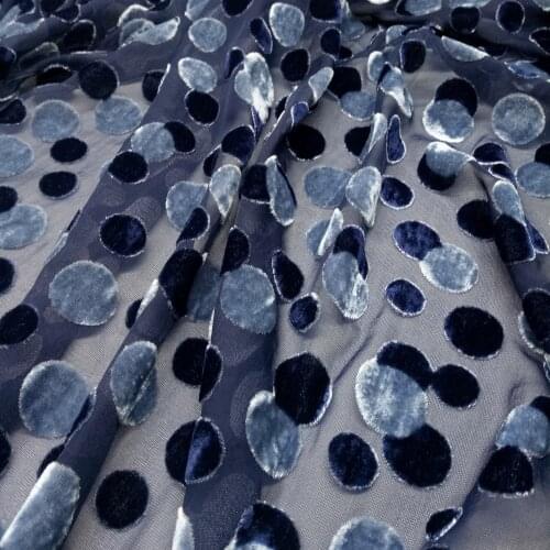 Dress Flocked dots Fabric DIY Rayon Velvet Fabric burn out qualified shirt Fabric Wedding Dress Decoration Material 1 Yard