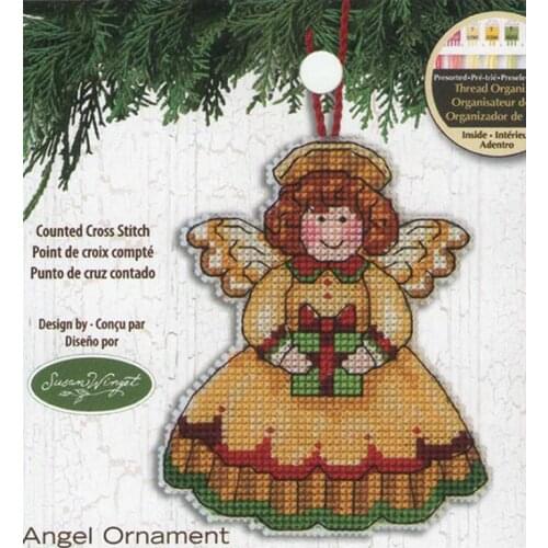 Top Quality Lovely Hot Sell Counted Cross Stitch Kit Angel Ornament Christmas Tree Ornaments Dim 08893