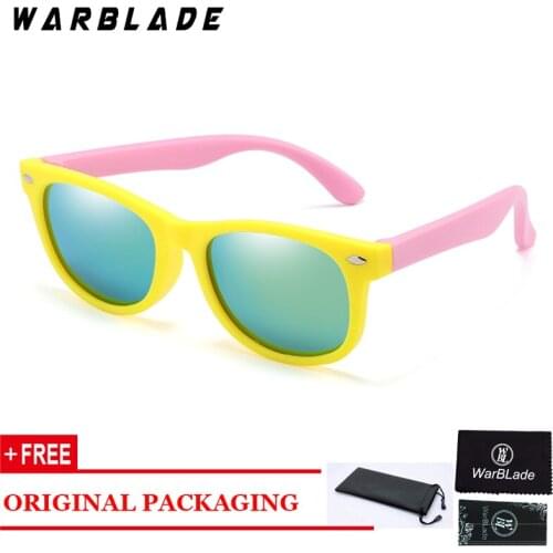 WarBlade 2020 New Kids Sunglasses Children Polarized Sun Glasses UV400 Boys Girls Glasses Silicone Safety Baby Shades Eyewear