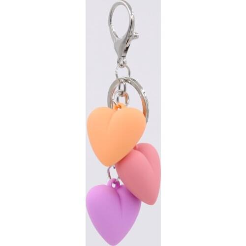 VONNOR Jewelry Keychain Acrylic Heart Pendant Mixed color Key Chain Car Women Handbag Accessories keychains Dropshipping