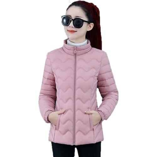 Women Jacket Autumn Winter Warm Down Cotton-Padded Short Coat Large Size Thin And Light Parkas Coats Outwear Female 6XL W707