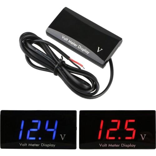 0.56" DC 8-16V IPX6 Waterproof Voltmeter Car Motorcycle Bicycle Bike LED Display Volt Voltage Panel Meter Tester 12V
