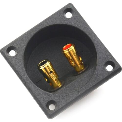 1 pcs with screws Round Spring Cup Connector Subwoofer Plug Car Stereo Speaker Box Terminal