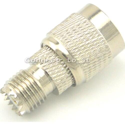 10 Pieces Mini UHF - TNC Adapter TNC Plug Male to UHF Female Jack Straight Connector