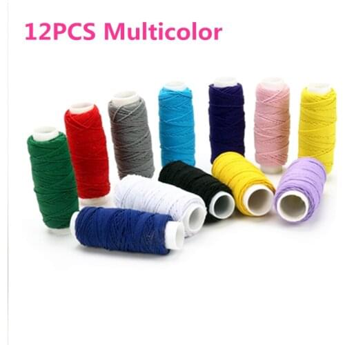 12 x colorful Round Sewing Shirring Elastic Craft 20 Metres Spools AA7640