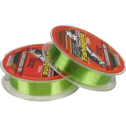 200M Nylon Green Strong Fishing Line Fluorocarbon Coated Monofilament Fishing Leader Line Carp Fishing