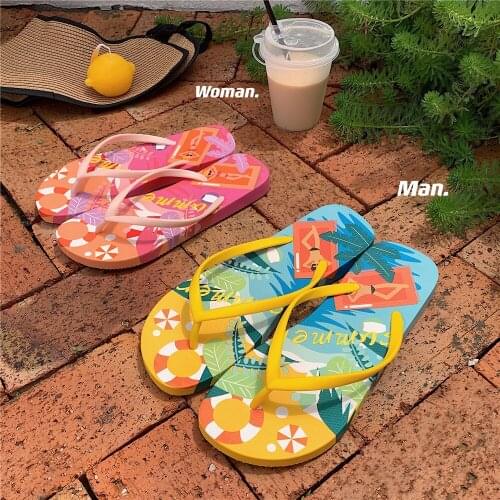 201fruit fashion adult flip-flops non-slip thick-soled indoor and outdoor slippers ladies slippers outdoor street sleepers shoes