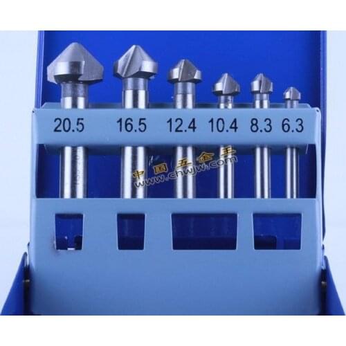 6pcs chamfer cutter blade set 6.3-20.5MM free shipping