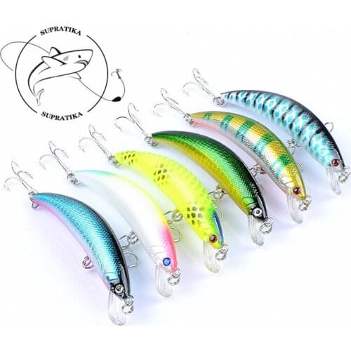 6Pcs/Lot 9.5cm/9g Curved Minnow Fishing Lures Wobbler Tackle Crankbait Artificial Hard Baits Plastic Pesca Isca For Fishing