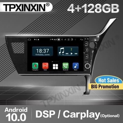 128G Carplay Car Radio 2 Din Stereo Receiver Android For Toyota Corolla 2016 2017 2018 Right DSP GPS Navi Player Audio Head Unit