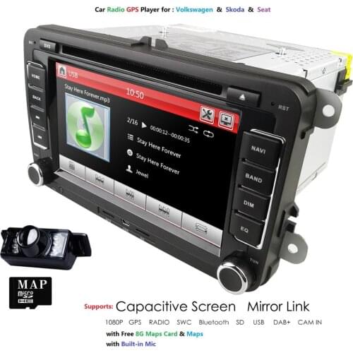 Car dvd player 7 inch WIN CE radio stereo GPS navigation for VW Passat CC Golf 5 6 Cabriolet Tiguan Jetta Polo Sedan Bora Sharan
