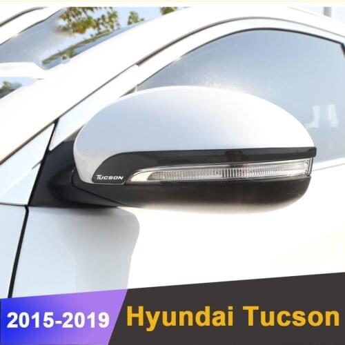 Car Rear View Mirror Sticker For Hyundai Tucson 2015-2017 2018 2019 stainless steel Rearview Mirror Side Cover Stripe Accessries