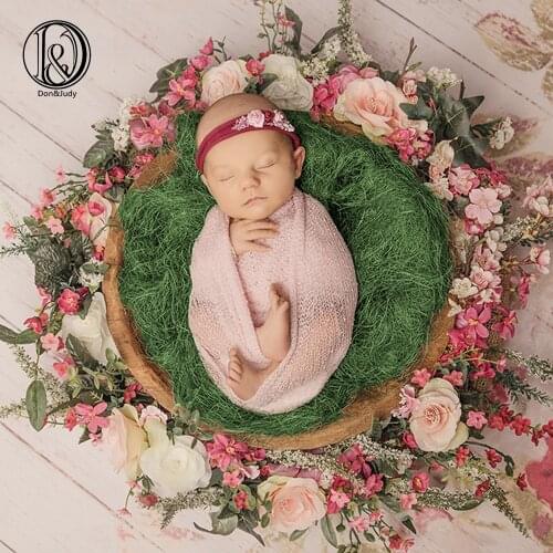 D&J 100g/pc New Raffia Basket Filler Cushion Blanket Newborn Photography Background Prop Studio Photos Aided Modeling Fillers