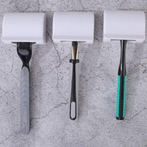 Dustproof Shaving Plastic Razor Holder Box suction cup Men Shaver storage Shelf Wall Mounted Bathroom Set Razor Cap Shaver Rack