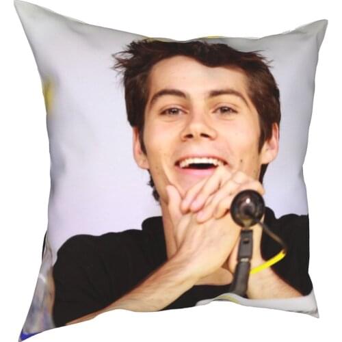 Dylan O'Brien Smiling Place Pillows Sofa Maze Runner Thomas Teen Wolf Pillows Cover Cool decor Pillows Cover 40*40cm