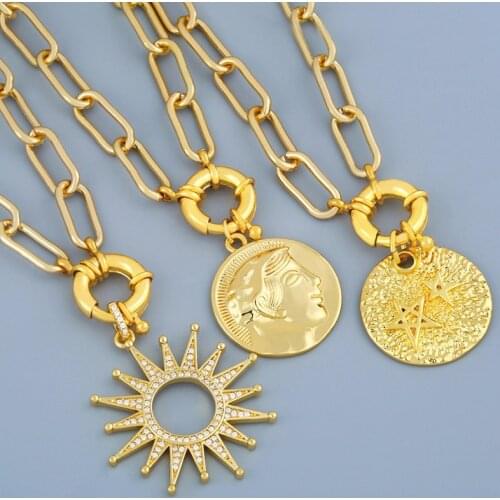 Euro-Creative New Personality DIY Web Celebrity Exaggerated Geometry Unicorn Iike Collarbone Chain Woman