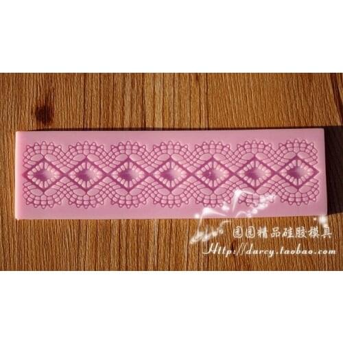 L001 Flower Lace mold Silicone Fondant Mold Gum Paste Cake Decorating cake topper Mould