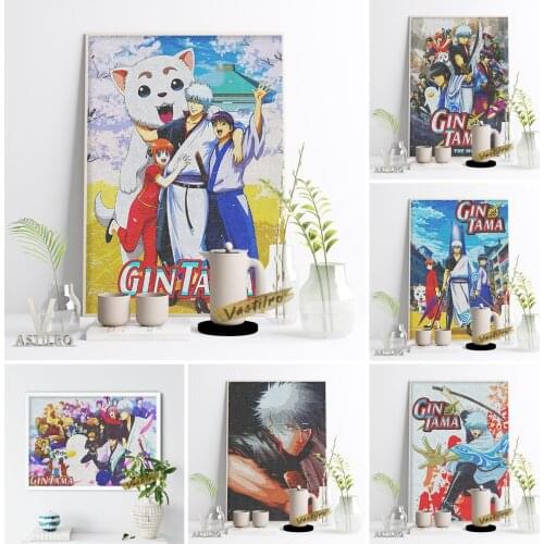 Gintama Hot Hilarious Comic Poster Classic Anime Cartoon Role Print Art Wall Stickers Canvas Painting Kids Room Home Decor Gift