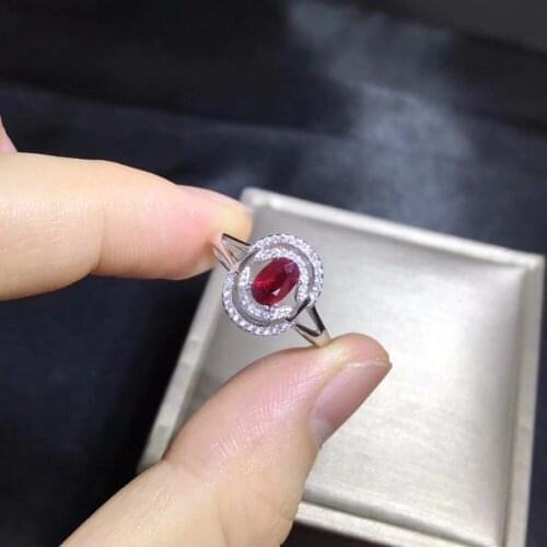 Natural ruby ring, 925 silver exquisite style, best selling quality, classic style
