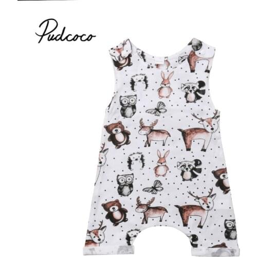 Pudcoco 2020 Spring Summer Baby Jumpsuits 0-24M New Baby Kids Boy Girl Infant Cotton Romper Jumpsuit Clothes Outfit Toddler Baby
