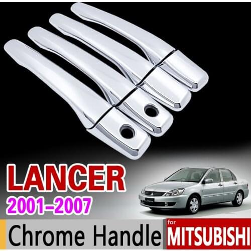 Chrome Door Handle Cover Trim Set for Mitsubishi Lancer 2001 2002 2003 2004 2005 2006 2007 Lancer EVO 7 8 9 VII VIII IX ES LS