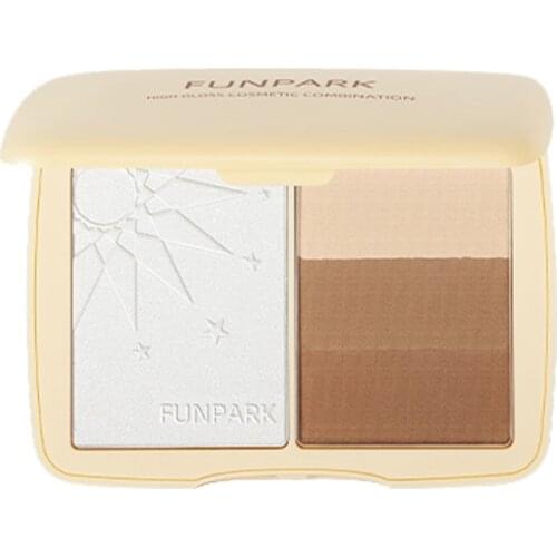 TT CARSLAN Highlight Contour Compact Dual-Purpose Glitter Face Brightening Nose Shadow Side Shadow Shading Powder