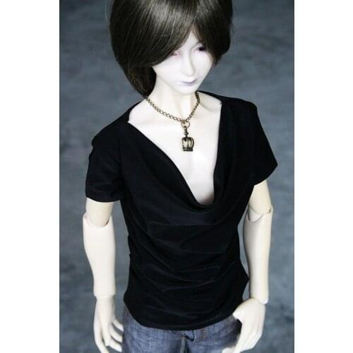 [wamami] 06# Black/Grey Short-Sleeve Vest/T-Shirt/Outfit 1/4 MSD 1/3 SD DZ AOD SD17 DZ70 BJD Dollfie