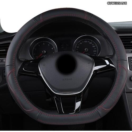 CUWEUSANG Leather Car Steering Wheel Cover For Luxgen U7 U5 U6 M7 V7 S5 S6