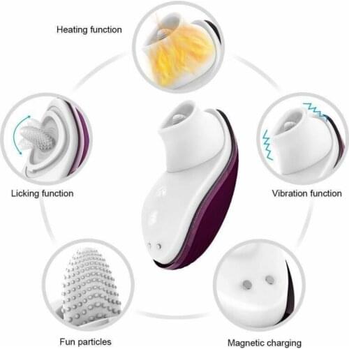 DIBE Tongue Licking Nipple Vibrator Oral G-Spot Clitoral Stimulation Massager Multi Speeds Heating Erotic Sex Toys For Woman 18