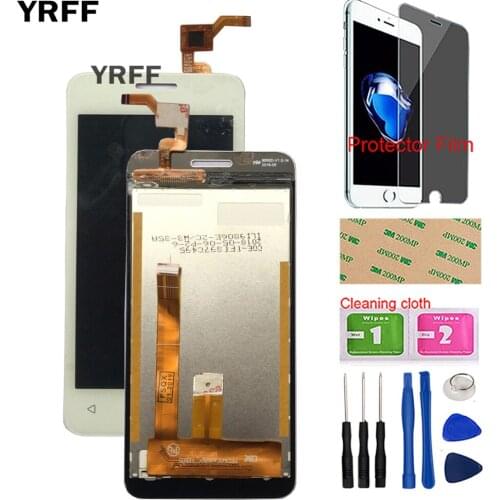 Mobile LCD Display 960x540 For FLY Stratus 6 FS407 LCD Display Touch Screen Glass Digitizer Assembly Repair Tools Protector Film