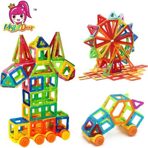 MylitDear 49Pcs Magic Building Block Magnetic Toys Children Educational Game Construction Stacking Sets Bricks Kids Gifts