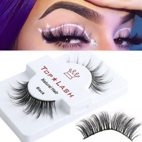 Mink Hair Fake Eyelashes Hand Made False Eyelashes Long Curly Natural Thick Lashes Wispy Fluffy Eye Lashes Extension Makeup