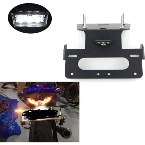 License Plate with LED Light Fit For Yamaha YZF-R25 2014-2021 YZF-R3 MT-25 MT-03 2015-2021 Fender Eliminator Kit Rear Tail Tidy
