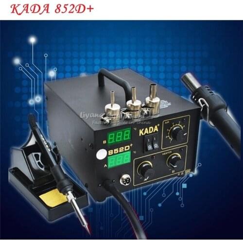220V/110V KADA 852D+ SMD repairing system BGA soldering station Hot air gun & solder iron 2 in 1