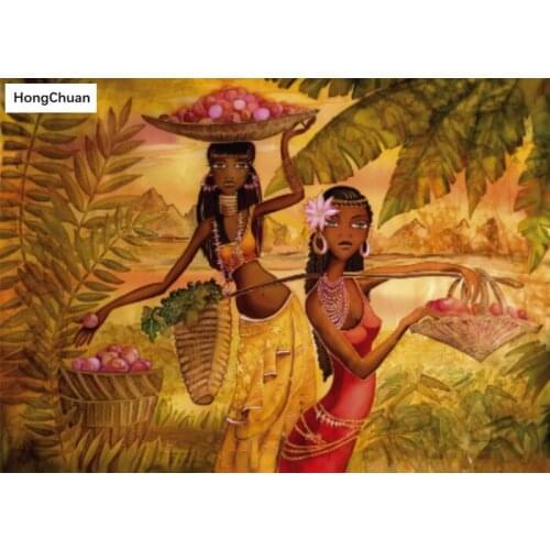 Tribal girl 5D DIY square/round diamond painting cross stitch needlework mosaic diamond thorn show home decoration new year gift