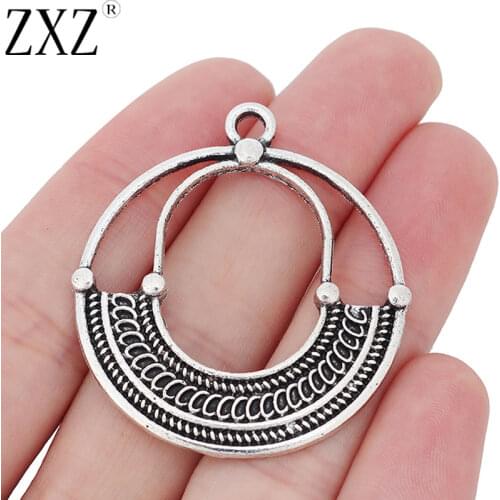 ZXZ 10pcs Boho Style Charms Pendants for Earring Jewelry Making Findings 45x41mm