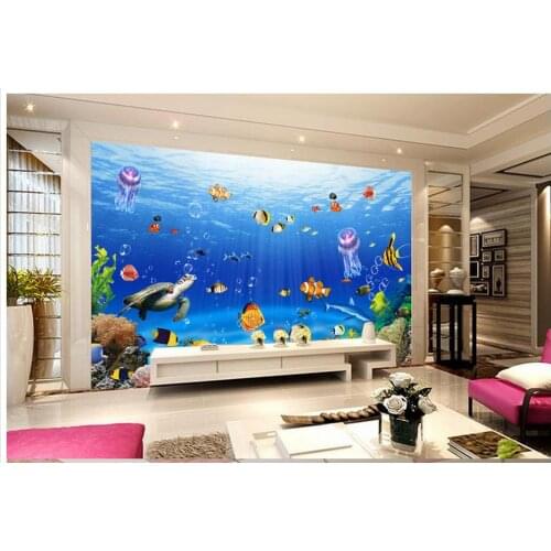 Custom 3d photo wallpaper 3d wall murals wallpaper mural The undersea world creative background wall painting wall home decor
