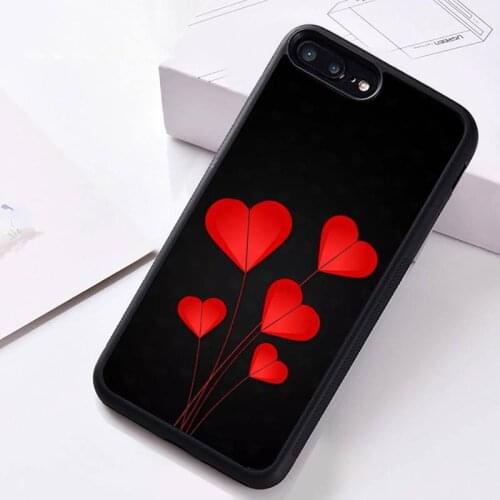 Cute Couples PINK Love Heart Hard Phone Case Rubber for iPhone 12 pro max mini 11 pro XS MAX 8 7 6 6S Plus X 5S SE 2020 XR case
