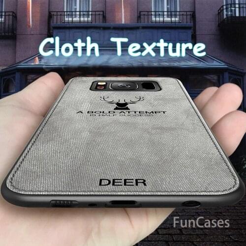 Luxury Cloth Texture Phone Case For Samsung Galaxy S10 S9 S8 Plus S10e Slim Soft Fabric Cover For Galaxy Note 9 Note9 Case Capa