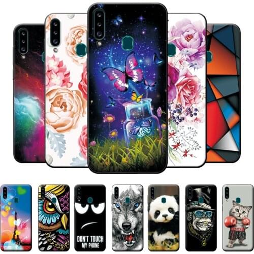 SM-A207F 6.5 inch Soft TPU For Samsung A20S Case Back Cover For Samsung Galaxy A20S Phone Cases Flowers Silicone A 20S A20 S