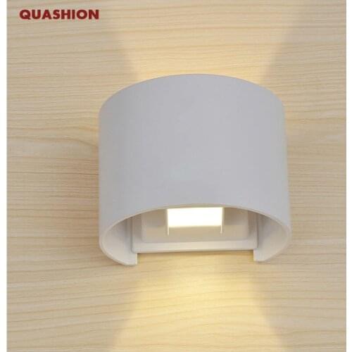 Morden LED indoor Outdoor Waterproof Wall Lamp Surface circular Wall light Aluminum White Up and Down adjustable Wall Lamp