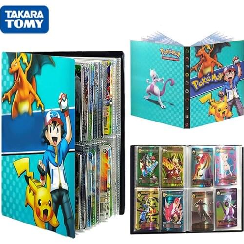 TAKARA TOMY 240Pcs Pokemon Cards Album Book Kawaii Anime Cartoon Pikachu Katchum EX GX VMAX Game Card Collection Folder Kid Toy